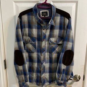 Blackwell Trading Company Flannel Plaid Men’s Button Down Shirt Corduroy Size XL